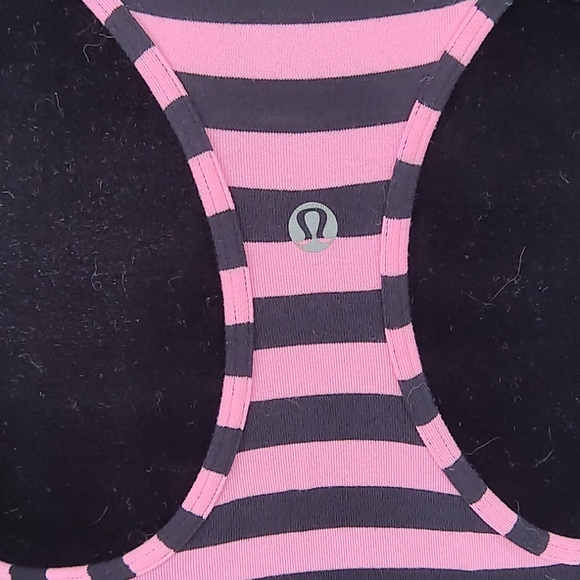 lululemon athletica Pink and Black Striped Tank Top - Picture 6 of 8